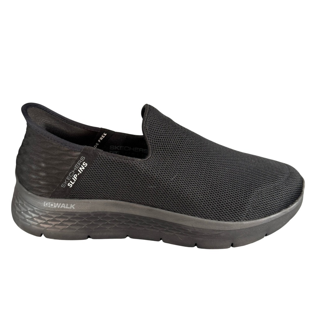 Skechers Slip-ins GO WALK Black Mesh Wide Fit Walking Shoes 216491W BKGY Sz 9